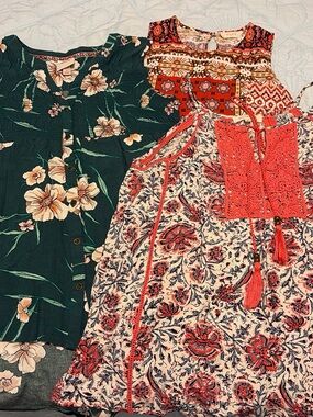 Boho Floral Sleeveless set of 3 tops